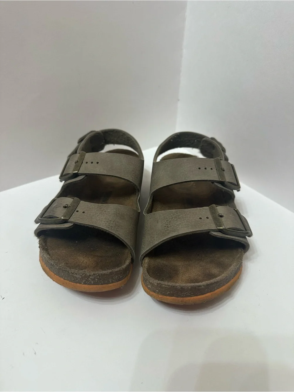 Birkenstock Men's Olive Green 2-Strap Adjustable Strap Sandals Size 35 EU (3 US)